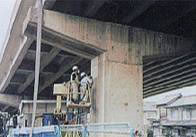 橋脚補強表面処理